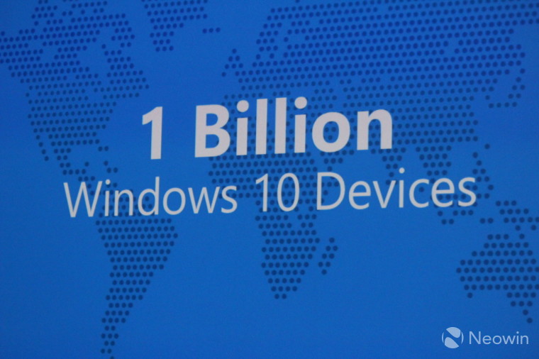 نصب 1 میلیارد ویندوز 10 بر روی دستگاه های مختلف