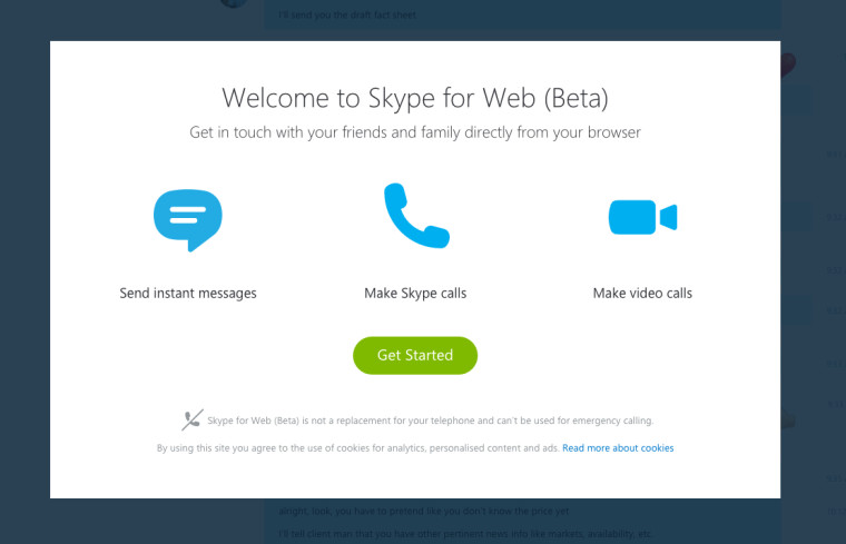 در حال حاضر اسکایپ برای وب (بتا) در سراسر جهان قابل دسترس است