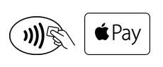 می توانید از گوشی یا اپل واچ خود برای پرداخت، در هر جایی که آرم اپل پی یا پرداخت بدون تماس نشان داده می شود، استفاده کنید.