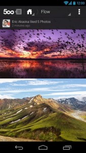 500 px/فلیکر (Flicker): انجمن عکاسی اگر به دنبال یک محل برای به اشتراک گذاشتن عکس ها، دیدن تصاویر دیگر و شرکت در یک انجمن عکس برای ارتقای عکاسیتان هستید، 500 px و Flickr دو مکان جالب برای دیدن هستند. هر دوی آنها برنامه ی مدرن و جدید با سبک دیدنی عالی دارند و هر دو خیلی خوب روی اندروید اجرا می شوند.