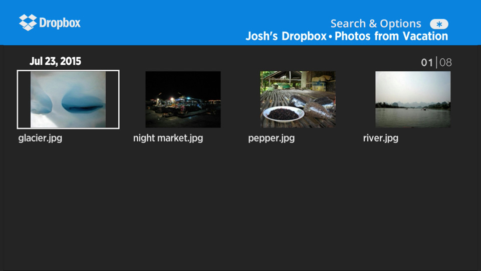 کانال دراپ باکس Roku فایل های کلود را روی تلویزیون قرار می دهد. به شما این امکان را می دهد که عکس ها و ویدیو های خود را روی تلویزیون جستجو کنید