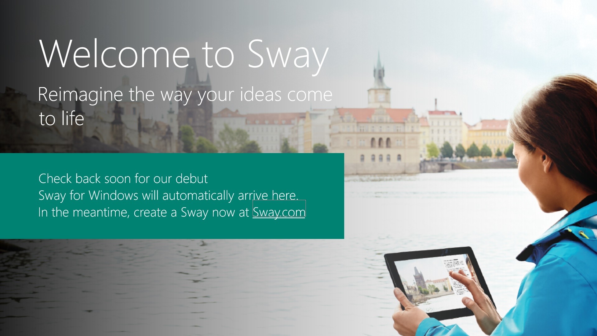 برنامه ی Sway برای ویندوز۱۰ به منظور دانلود در دسترس است، اگرچه هنوز عمل نمی کند