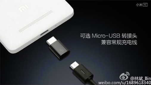 شیائومی می 4C با هر دو کابل نوع C و میکرو USB کار می کند