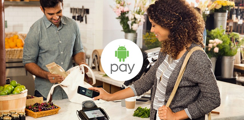 اندروید پی. امروز، دسترسی به اندروید پی (Android Pay) بر روی دستگاه های اندرویدی در همه جا آغاز خواهد شد.