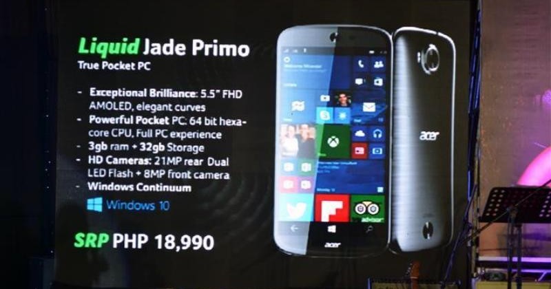 گوشی هوشمند جدید ایسر به نام Liquid Jade Primo یک کامپیوتر جیبی واقعی است