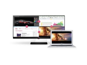 4-Screen Split: به وسیله این ویژگی شما می توانید بر روی این نمایشگر، همزمان 4 پنجره جداگانه داشته باشید و این امر به معنای خود کلمه، چند وظیفگی را به خوبی برایتان به ارمغان می آورد.