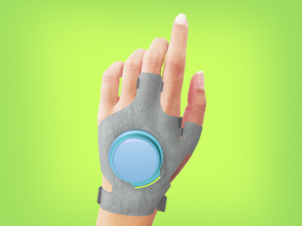 GyroGlove کمک می کند تا دست لرزان و رفتار نامنظم بیمار تثبیت شود.