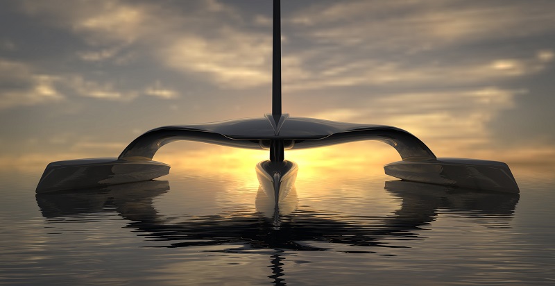 قایق ویژه ای که طراحان برای الهام از آن استفاده می کنند، تریماران نام دارد. این قایق یک بدنه ی اصلی، و دو بدنه ی بیرونی دارد. بدنه ی های بیرونی می توانند تا 8 درصد در کاهش مقاومت موثر باشند، در حالیکه بدنه ی اصلی باعث شکست موج و کاهش اثرات آن می شود.