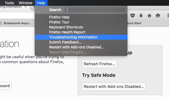 به راحتی می توان به گزینه ی بازیابی تنظیمات پیش فرض فایرفاکس دست یافت.