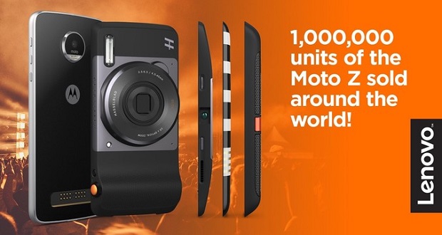لنوو تاکنون 1 میلیون گوشی موتورولا موتو زد فروخته است!