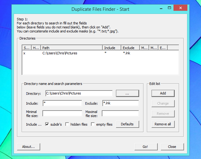 نرم افزار Duplicate File Finder برای پیدا کردن و پاک کردن فایل های تکراری در ویندوز