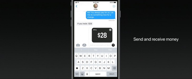 در سیستم عامل iOS 11 شما می توانید به راحتی ارسال یک عکس، برای دیگران پول ارسال کرده و یا مبلغی را از دیگران دریافت نمایید. البته لازم به ذکر است که به یک TouchID معتبر برای تایید هویت نیاز دارید.