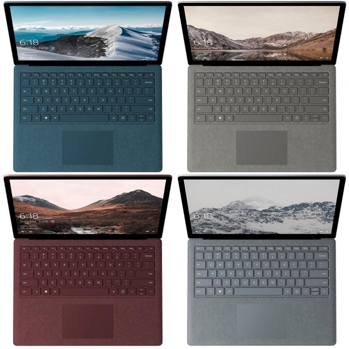 سرفیس لپ تاپ در تنوع رنگی زیبایی ارائه می شود.