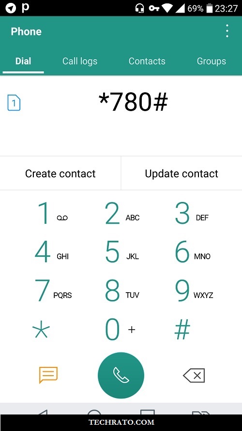 1. در ابتدا با استفاده از تلفن همراه خود، کد دستوری #780* را شماره‌گیری نمایید.