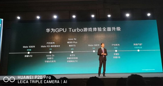 فهرست گوشی های هواوی که به GPU Turbo مجهز می‌شوند منتشر شد