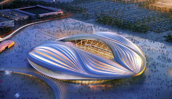 کانسپتی از استادیوم جام جهانی ۲۰۲۲ قطر، یکی از جنجالی‌ترین طراحی‌ها زاها حدید 