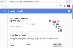 نحوه بکاپ گرفتن از جیمیل با ابزار گوگل تیک آوت (Google Takeout)