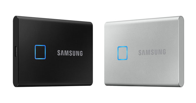 هارد دیسک SSD T7 Touch سامسونگ ؛ هارد دیسک اکسترنال جدید با حسگر اثر انگشت