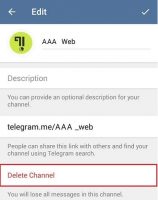 حذف کانال در تلگرام  (Delete Telegram Channel)