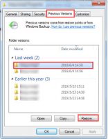  بازیابی فایل های حذف شده دائمی بدون نرم افزار با استفاده از قابلیت Previous Version