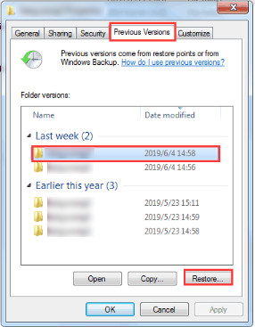  بازیابی فایل های حذف شده دائمی بدون نرم افزار با استفاده از قابلیت Previous Version