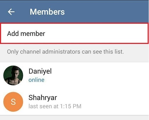  اضافه کردن افراد جدید به لیست کانال در تلگرام  (Add Member to Telegram Channel)