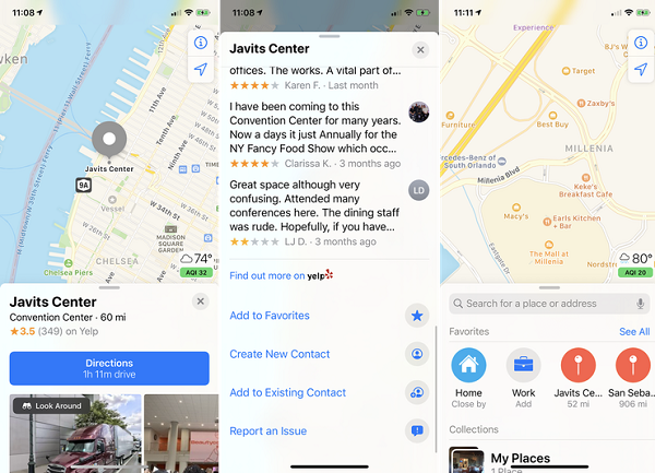 مکان‌های موردعلاقه خود را در اپلیکیشن Apple Maps ذخیره کنید