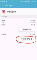 پاک کردن کش و دیتا برنامه اینستاگرام آیفون و اندروید