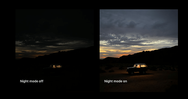 استفاده از حالت شب برای عکاسی و فیلم برداری