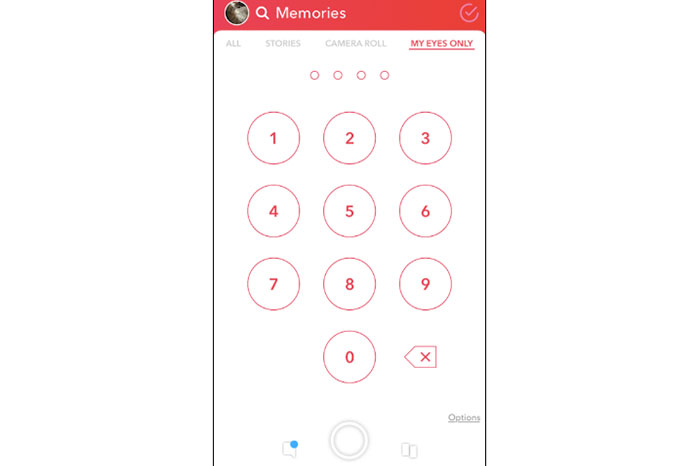 Memory in SnapChat