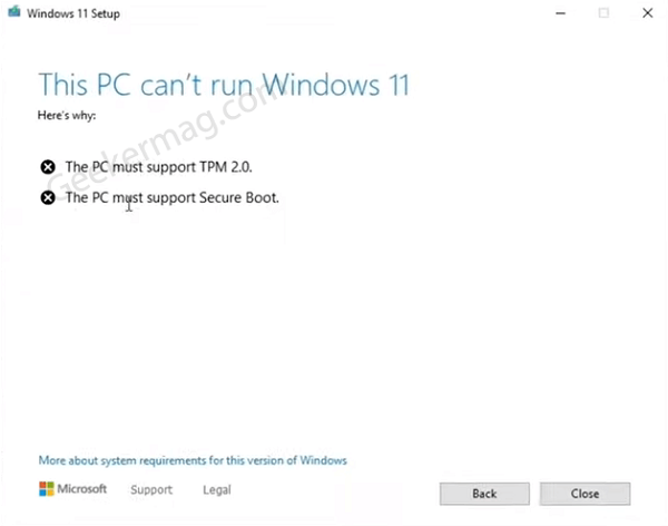 رفع ارور This PC Can’t Run Windows 11 در نصب ویندوز 11