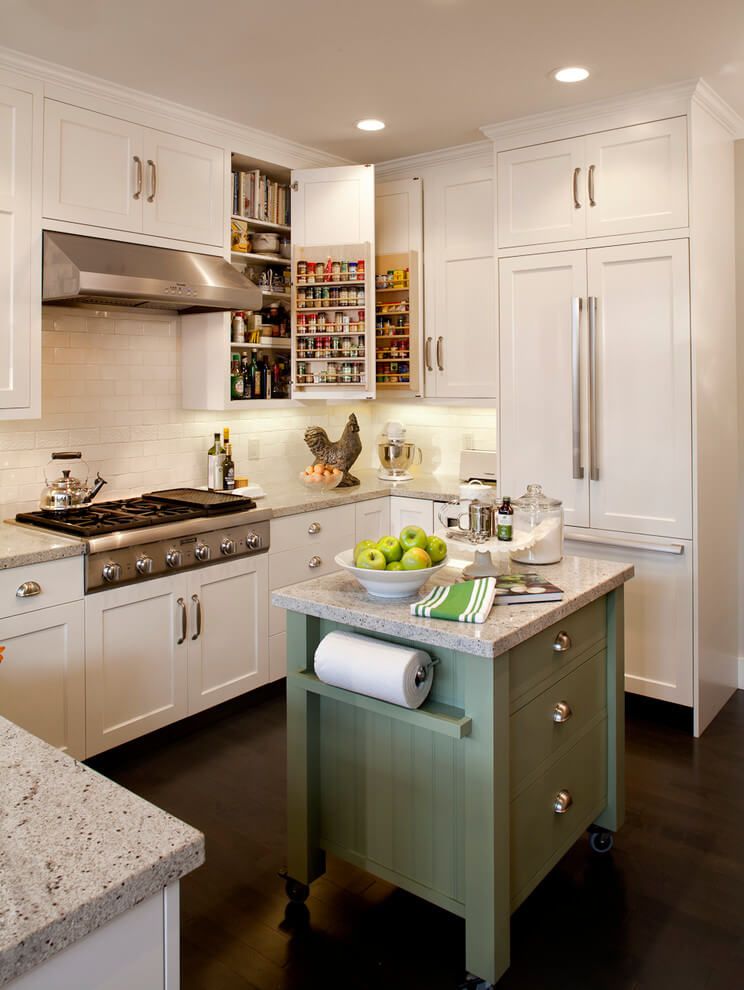 طراحی کابینت برای آشپزخانه های کوچک در جهت بزرگتر نشان دادن فضا