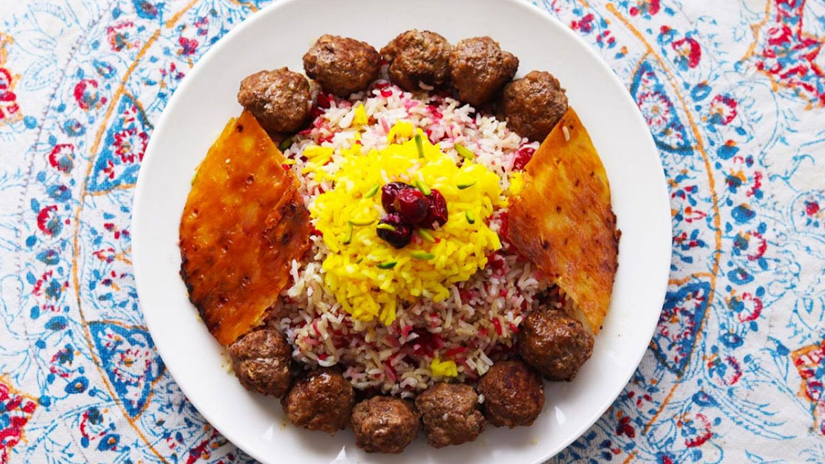 قنبر پلو شیرازی - غذاهای سنتی ایرانی