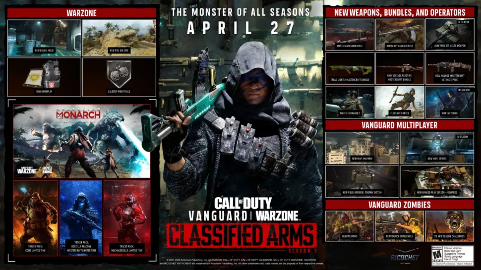 تیزر رویداد جدید Call of Duty Warzone با حضور گودزیلا و کینگ کونگ