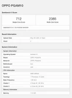 مشخصات اوپو رینو 8 در بنچمارک Geekbench