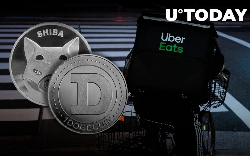 Uber Eats Food Order Launches Shiba Inu and Dogecoin Support