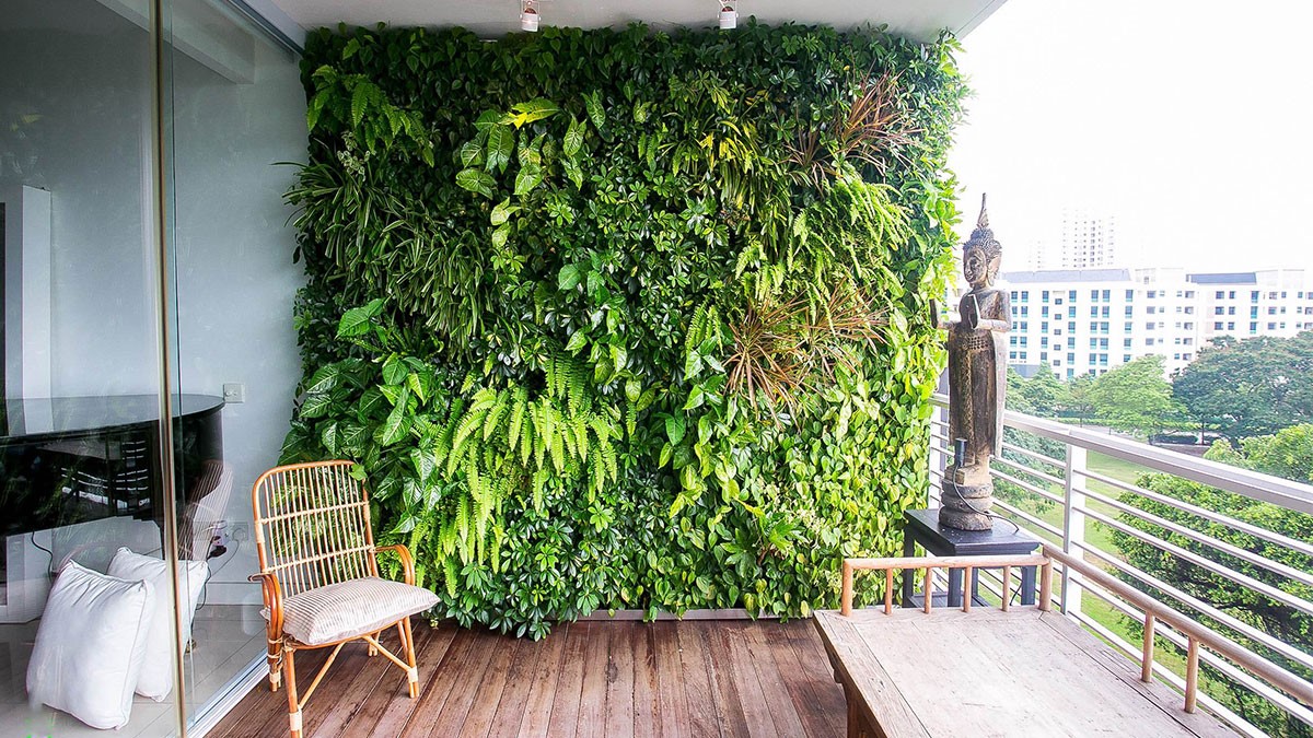 نکات مهم در اجرای دیوار سبز در طراحی بالکن سبز