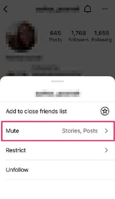 Hide other people's stories on Instagram