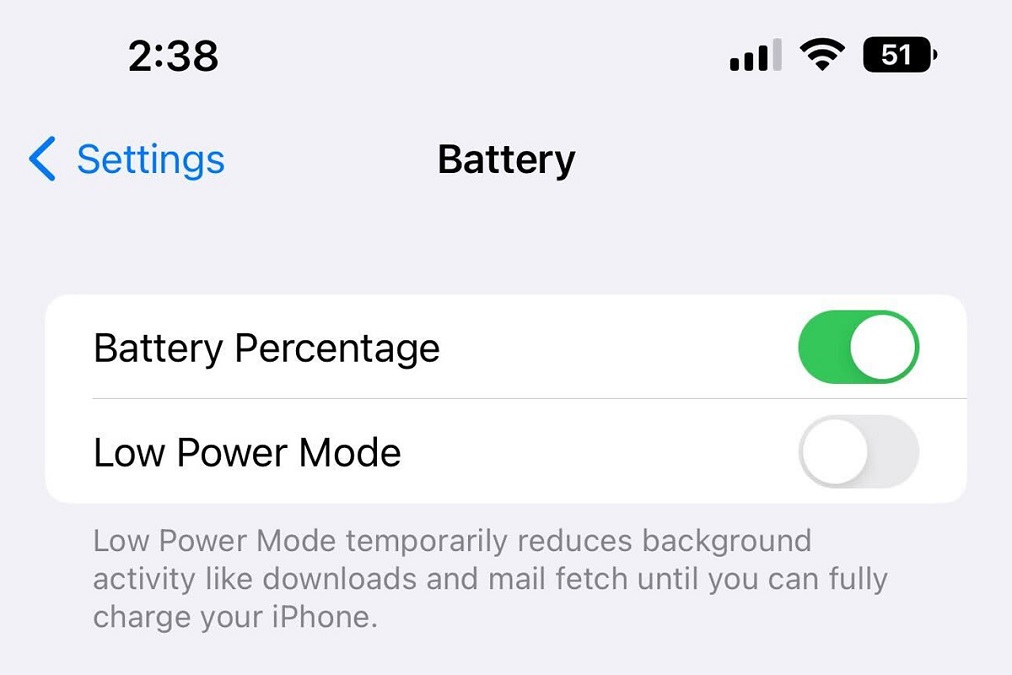 نمایش درصد شارژ iOS 16