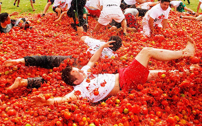 جشنواره توماتینا ؛‌ جنگی با 20 تن گوجه فرنگی!