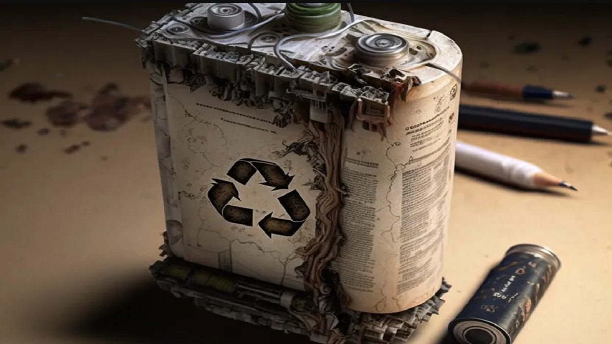 تولید باتری موبایل و ماشین از کاغذ زباله