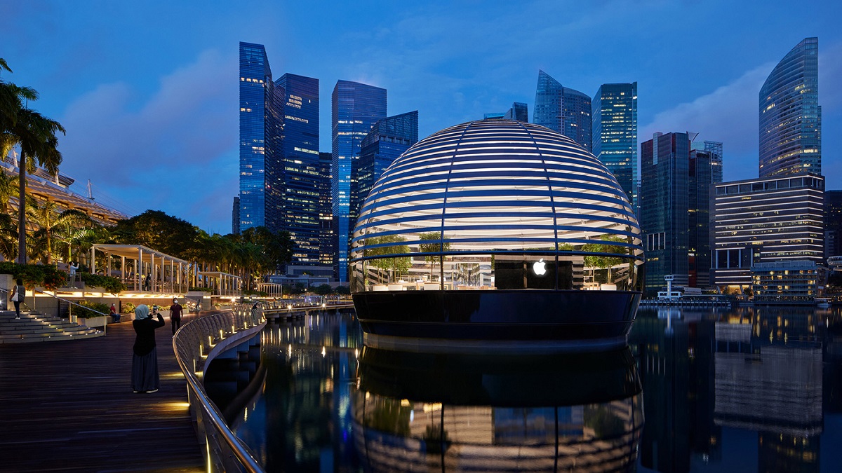 نخستین فروشگاه شناور اپل در سنگاپور رونمایی شد