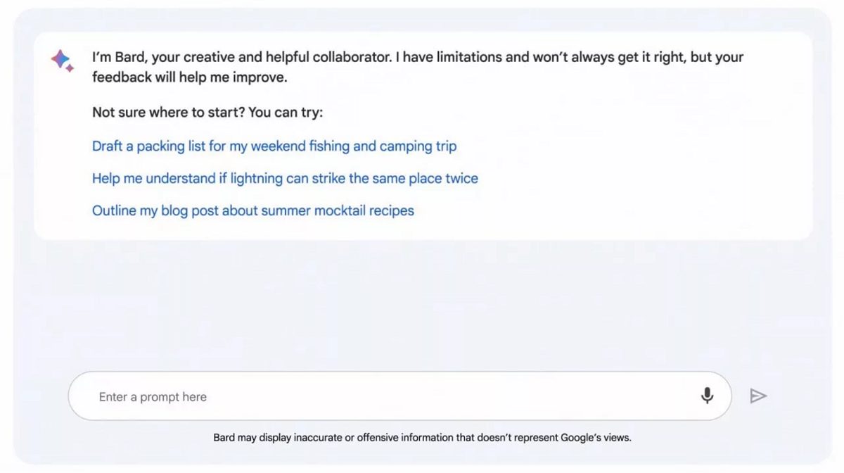 گوگل بروزرسانی جدیدی برای چت بات Bard منتشر کرد
