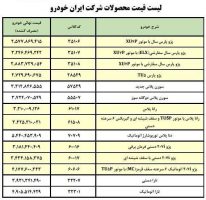 قیمت کارخانه محصولات ایرانخودرو خرداد 1402 مشخص شد