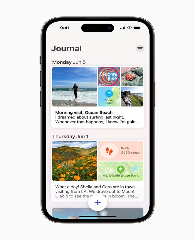 اپلیکیشن جدید Journal اپل