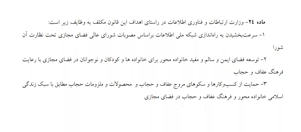 طرح حمایت از کسب‌وکارهای آنلاین مروج حجاب به وزارت ارتباطات رسید