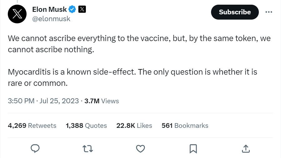 انتقاد ایلان ماسک از واکسن کرونا