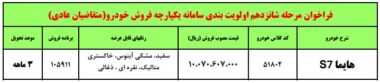 طرح فروش هایما S7 مرداد 1402 اعلام شد