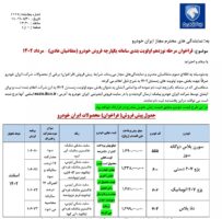 طرح فروش ایرانخودرو مرداد 1402 ابلاغ شد