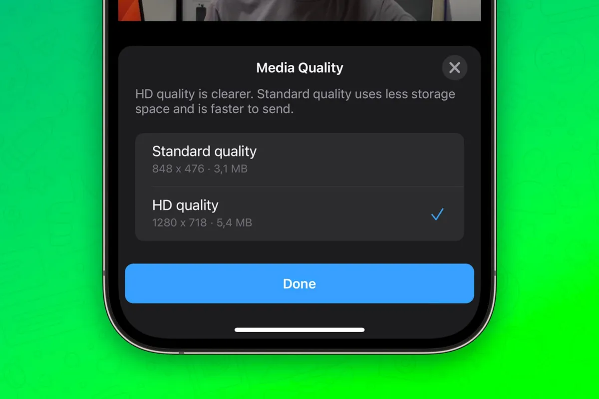 قابلیت ارسال ویدیو با کیفیت HD در واتساپ منتشر شد